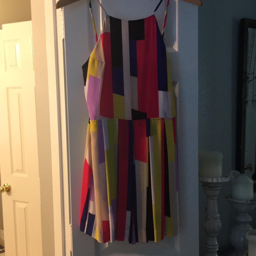 Multicolored Shorts Romper with Pleats